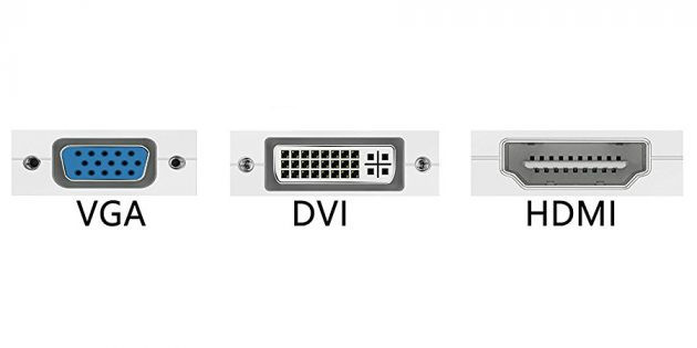 Как подключить компьютер к телевизору по кабелю: типы портов