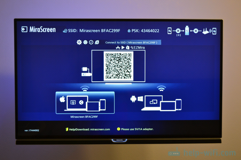 Настройка беспроводного дисплея MiraScreen MX на телевизоре