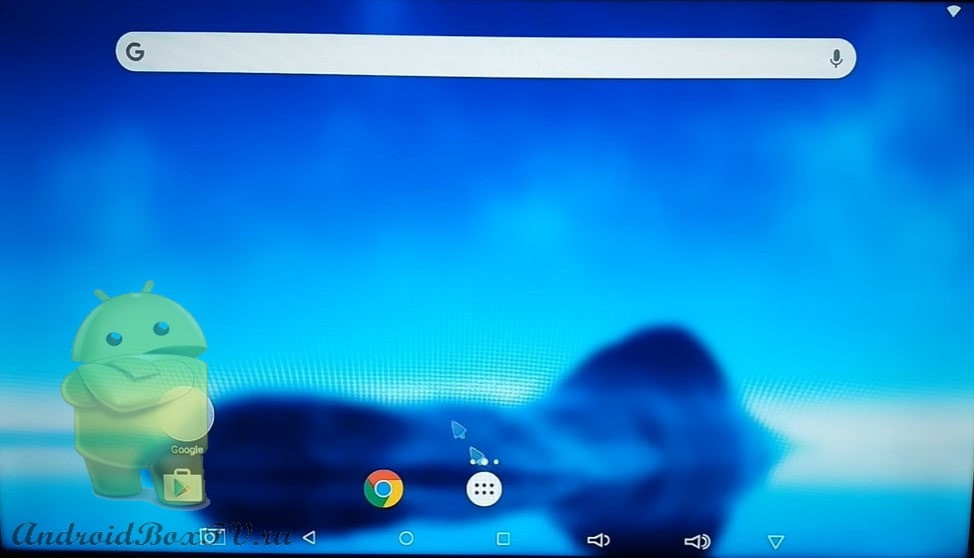 Скриншот главного экрана android tv с Nova Launcher
